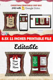 Download Christmas Chip Bag Template Google Edit Printable File 922058 Customizable Templates Design Bundles