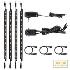 Torchstar Led Safe Lighting Kit 4 12 Inch Linkable Light Bars Motion Sensor Ul Power Adapter For Under Cabinet Gun Safe Locker Closet Under Counter Shelf Showcase 3000k Warm White 4pcs Torchstar