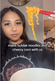 Spicy Buldak Ramen with Corn and Cheese