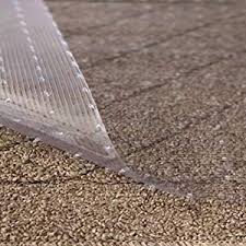 Use this clear plastic carpet runner to keep carpets free from dirt, mud, paint, or other stains. Amazon Com Resilia Clear Vinyl Plastic Floor Runner Protector For Deep Pile Carpet Skid Resistant Decorative Pattern 27 Inches Wide X 6 Feet Long Home Kitchen