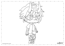 Puedes pintar según el modelo o a tu gusto. Desenhos De Gacha Life Para Colorir