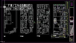 مخططات معمارية Hostal فندق صغير اوتوكاد Dwg