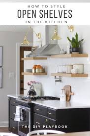 style open shelves in the kitchen
