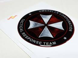 Product Umbrella Corp Tactical Response Team Domed Badge Emblem Resin Decal Sticker Umbrella corporation zombie outbreak response team logo on car door car fuel tank cover sticker styling free shipping. umbrella corp tactical response team domed badge emblem resin decal sticker