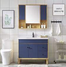 Solid wood bathroom vanities sale. Hot Sale Blue Color Solid Wood Bathroom Vanities On Floor 1208 China Bathroom Cabinet Bathroom Furniture Made In China Com
