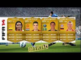 Join the discussion or compare with others! Fifa 14 Official Ratings And Ig Stats Rvp Ibrahimovic Falcao Schweinsteiger Youtube