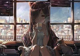 Wallpaper Wristwear Original Building Catgirl Foxgirl Mdchen Animal Signed Orange Pikazo Anime Dress Br Hd Anime Wallpapers Anime Wallpaper Anime