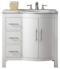 We can't do without them when we prepare for work or how do you get the right sink? 36 Inch White Bathroom Vanity With Choice Of Offset Sink Transitional Bathroom Vanities And Sink Consoles By Unique Online Furniture Houzz