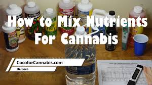Cannabis Nutrients How To Mix Nutrient Solutions Coco