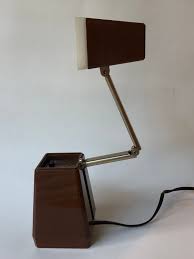 Due to the light and screen difference, the item's colour may be slightly different from the pictures. Vintage Brown And White Underwriters Laboratories Mid Century Portable Desk Lamp Desk Lamp Lamp Table Lamp