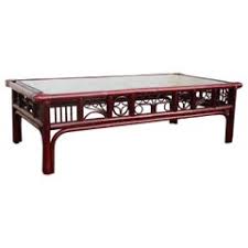 48 shiny black lacquer oriental coffee table, inlaid pearl with six stools and glass top. Oriental Coffee Tables 25 For Sale On 1stdibs