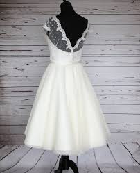 Ivory Polka Dot And Tulle Tea Length 50s Style Wedding Dress Etsy 50s Style Wedding Dress Etsy Wedding Dress Tea Length Wedding Dress