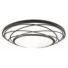 Portfolio 19 11 In Black Traditional Integrated Led Flush Mount Light In The Flush Mount Lighting Department At Lowes Com