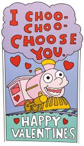 It's the pity card that lisa simpson gives to ralph wiggum on valentine's day in the episode i love lisa from the show's fourth season (that was 1993, by the way. The Simpsons I Choo Choo Choose You Replica Valentine S Day Card Toy Nerds