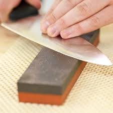 Knife sharpening is the process of making a knife or similar tool sharp by grinding against a hard, rough surface, typically a stone, or a flexible surface with hard particles, such as sandpaper. How To Sharpen Kitchen Knives