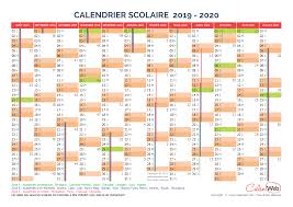 Calendrier de l'année 2020 annuel, par semestres, ou par mois, à télécharger, modifier et à imprimer calendrier 2020 à imprimer. Calendrier Scolaire Annuel 2019 2020 Avec Affichage Des Jours Feries Et Vacances Scolaires Calenweb Com