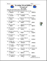 Suffixes Er And Est Worksheets Suffixes Er And Est Worksheets Together With Suffixes Wo Suffixes Worksheets Vocabulary Strategies Printable Crossword Puzzles