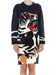 Using dk wool and no 3.75mm needles. Knee Length Dresses Kenzo Tiger Head Knitted Dress F962ro4113xa76