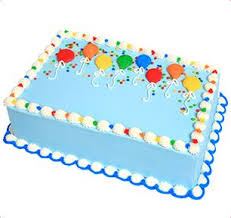2nd Birthday Baby Shark Rectangle Cake Balloon Parade Cake Birthday Sheet Cakes Balloon Cake Sheet Cake Designs
