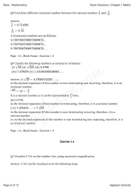 Jun 30, 2021 · important questions for cbse class 9 maths. Ncert Solutions For Class 9 Maths Chapter 1 Number Systems Aglasem Schools