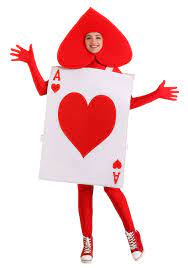 The 2 of heart must be placed on the ace of hearts. Ace Of Hearts Adult Costume Playing Card Costume