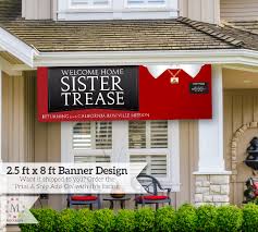 Missionary Welcome Home Banner Horizontal Ribbon Design Welcome Home Signs Welcome Home Banners Home Signs