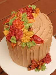 Piped Buttercream Fall Leaves Fall Cakes Fall Cakes Decorating Fall Birthday Cakes
