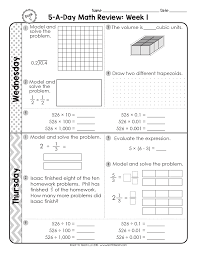 Student edition set grade 6 2015. 5th Grade Daily Math Spiral Review Teacher Thrive