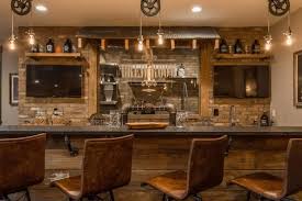 A lot of items were needed to build this basement bar, like a thick oak hardwood, cherry oak wood stain, epoxy, pvc piping, and others. 26 Modern Basement Bar Ideas And Designs For 2021 Photos