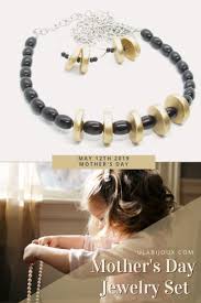 Black And Gold Jewelry Set Black And Gold Jewelry Set Black Beaded Chain Necklace Mother S Day Jewelry Gift Jewelry Mothersdaygift Gold Jewelry Sets Black Beaded Jewelry Jewelry Sets