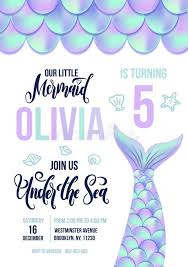 Background Birthday Party Invitation Card Design Mermaid Birthday Party Invitation Card Holographic Fish Scales Mermaid Birthday Party Invitations Birthday Party Invitations First Birthday Invitation Cards