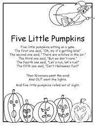 Pin By Francesca On Inglese Halloween Poems Halloween Preschool Five Little Pumpkins