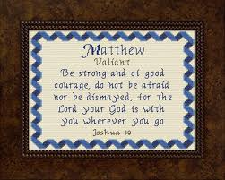 Matthew Name Blessings Personalized Cross Stitch Design From Joyful Expressions Personalized Cross Cross Stitch Cross Stitch Designs
