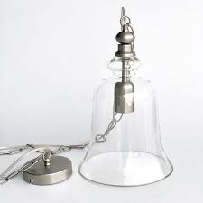 Made from thin steel, norman copenhagen's bell is available in various sizes and colors, group them together or use alone bell will always add glamour and style to every room. Gracie Glass Bell Shape Pendant Light Matt Silver Buy Pendant Lights 9356422005705