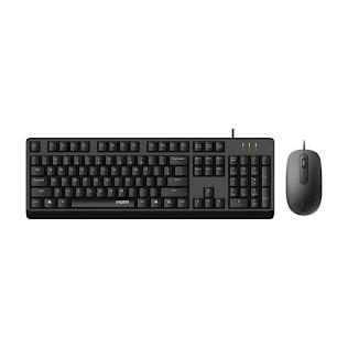 Rapoo X130Pro Wired Combo in Black, AI generated