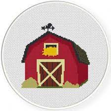 Go cross stitch crazy with our huge selection of free cross stitch patterns! Red Barn Cross Stitch Pattern Cross Stitch House Cross Stitch Cross Stitch Patterns