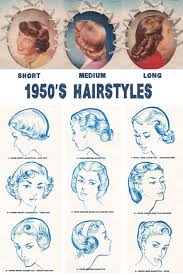 For this 1950s men's haircut, you can leave hair all one length or go shorter on sides with a long top. 1950s Hairstyles Chart For Your Hair Length Glamour Daze