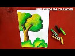 53 cara mewarnai pemandangan pantai dengan crayon. Tutorial Menggambar Pohon Menggunakan Crayon Step By Step Tutorial Drawing Youtube