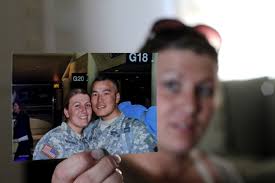 Two soldiers and their wives are bound by war