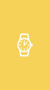 Yellow Watch Instagram Highlight Clock Icon App Store Icon Iphone Wallpaper Yellow