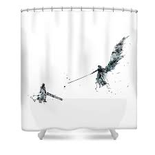 Final Fantasy Shower Curtain By Monn Print Finalfantasy Ff Anime Manga Game Japan Nipon Watercol In 2020 Curtains For Sale Colorful Backgrounds Shower Curtain