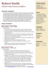 Duties, responsibilities and activities may change at any time. Chief Financial Officer Resume Samples Qwikresume