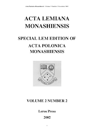 Sporo napisał, więc powstaje pytanie od czego zacząć? Pdf Lech Keller Acta Lemiana Monashiensis Special Lem Edition Of Acta Polonica Monashiensis Volume 2 Number 2 Leros Press 2002 Wojciech Kajtoch Academia Edu