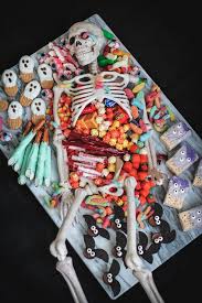 How To Make A Skeleton Party Platter Halloween Party Kids Halloween Desserts Scary Birthday Halloween Party