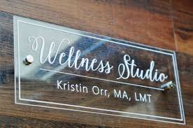 Door Name Plate Clear Acrylic Shown As 5 X 12 Inches Etsy Door Name Plates Name Plate Name Plate Design