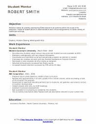 Statement of purpose give a brief statement outlining your reasons for undertaking a graduate program, your. Student Mentor Resume Samples Qwikresume