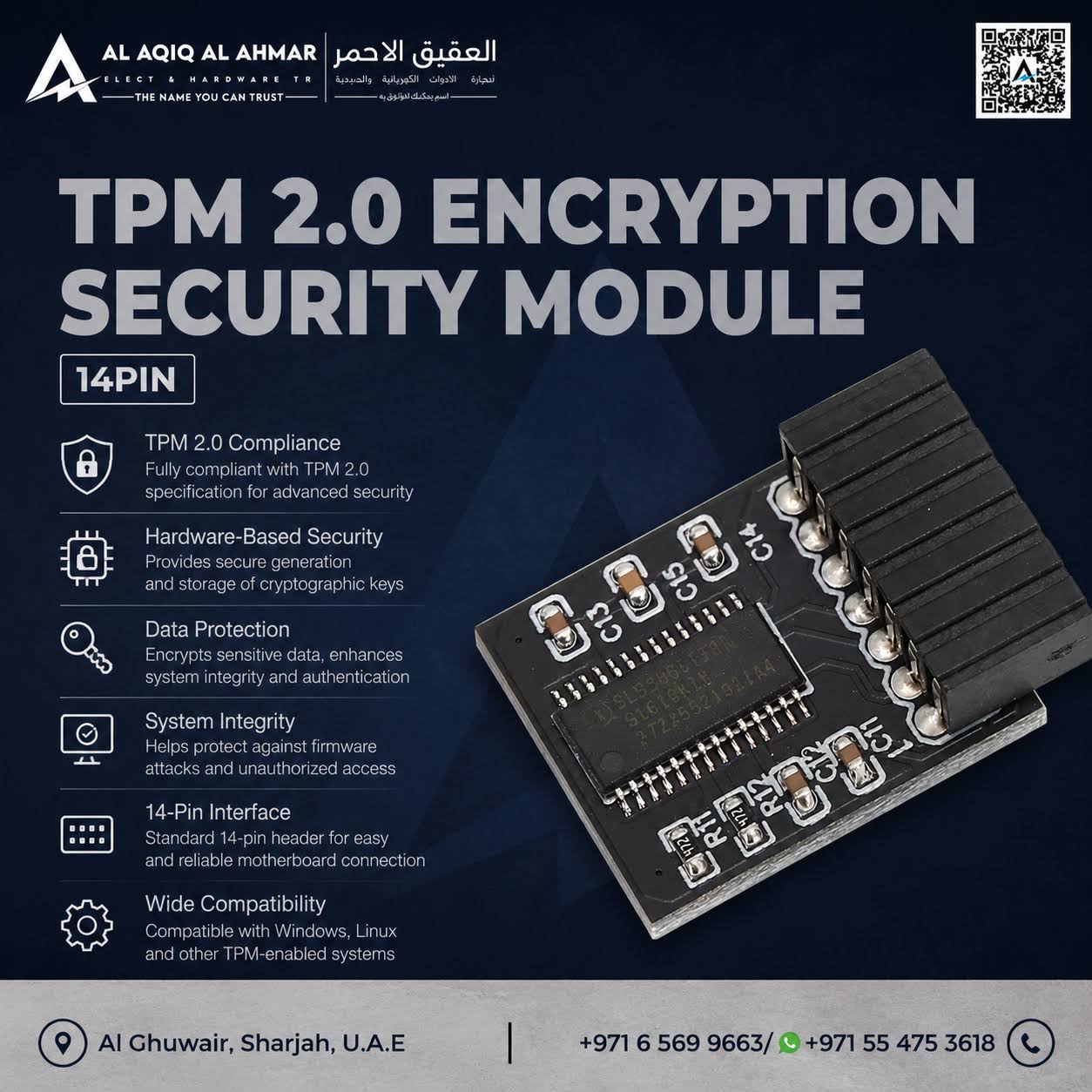 TPM 2.0 Encryption Security Module (14-Pin) product image