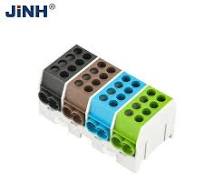 JHT3-25(2P4) Main Line Branch Terminal Block 400V 100A PA66 Nylon 2.5-25mm2  Main Line Clamp Distribution Connector