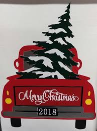 Country Christmas Red Pick Up Truck Christmas Paintings Christmas Ornaments Christmas Truck