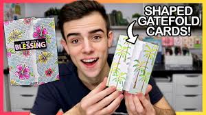 Add decorative sentiments and add to the beauty of your shaped cards! How To Make Shaped Gatefold Cards Youtube